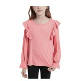 QPANCY Cute Tee Shirts for Girls Ruffle Long QPANCY Cute Tee Shirts for Girls Ruffle Long