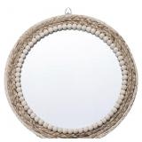 15 INCH BOHO ROUND HANGING WALL MIRROR FARMHOUSE 15 INCH BOHO ROUND HANGING WALL MIRROR FARMHOUSE