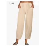 Sz 2XL Linen Wide Leg Ladies Capri Pants Sz 2XL Linen Wide Leg Ladies Capri Pants