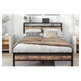 FUL SIZE BED FRAME METAL WITH WOOD ACCENTS FUL SIZE BED FRAME METAL WITH WOOD ACCENTS