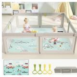 UANLAUO CHILDRENS PLAYPEN WITH MAT59X59X27 UANLAUO CHILDRENS PLAYPEN WITH MAT59X59X27