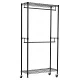 AMAZON BASICS DOUBLE HANGING ROD GARMENT ROLLING AMAZON BASICS DOUBLE HANGING ROD GARMENT ROLLING
