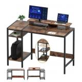 MINOSYS COMPUTER DESK WITH ADJUSTABLE STORAGE