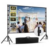 PROJECTOR SCREEN W/STAND 150IN