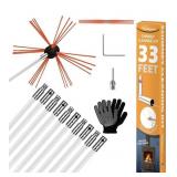 SEALEGEND 33 FEET CHIMNEY BRUSH CHIMNEY SWEEP KIT