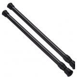 AIZESI 16-28IN BLACK SPRING TENSION ROD(2 PCK)