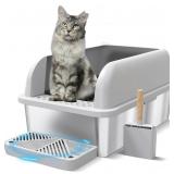 SUZZIPAWS ENCLOSED STAINLESS STEEL LITTER