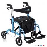 HEALTH LINE, 2 IN 1 ROLLATOR TRANSPORT CHAIR WITH