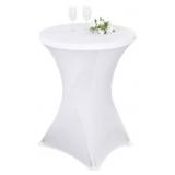 COCKTAIL TABLECLOTHS 32x43IN 4PC METALLIC SILVER