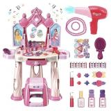 ZADDGIUUY KIDS MAKEUP TABLE SET WITH ACCESSORIES