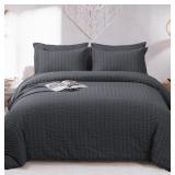 HYMOKEGE SEERSUCKER DUVET COVER QUEEN