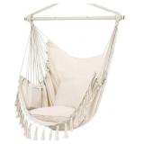 Y-STOP HANGING HAMMOCK CHAIR(BEIGE) 53X37.8IN