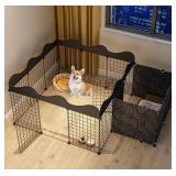 PET PLAYPEN 64.9x43.7x24IN WHITE CAPS