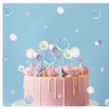 54PCS MERMAID PARTY CAKE TOPPER SEMI-CLEAR WATER