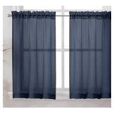 LECLOUD SET OF 2 SHEER CURTAINS WITH DUAL ROD