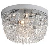 SHEENKARION 2 LIGHT SMALL FLUSH MOUNT CRYSTAL