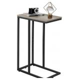 WLIVE C SHAPED SIDE TABLE WITH METAL FRAME