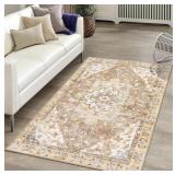 UPHOME 3X5FT VINTAGE LIVING ROOM RUG - KHAKI -