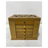 CHANGSUO, WOODEN JEWELRY BOX, MISSING MIRROR PART