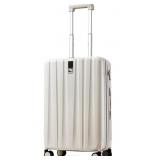 HANKE, 20 IN. IVORY WHITE LUGGAGE BAG,