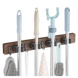 OUTNILI MOP BROOM HOLDER 4 SLOTS 4 HOOKS 16"D x