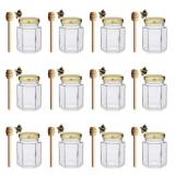 ADABOCUTE 4OZ HEXAGONAL HONEY JARS - 12PACK