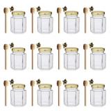 ADABOCUTE 4OZ HEXAGONAL HONEY JARS - 12PACK