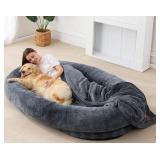 HOMGUAVA LARGE HUMAN DOG BED 72INX48INX10IN