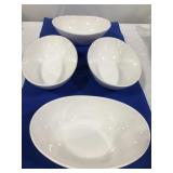 DOWAN OVAL SERVING BOWLS 9IN 4BOWLS