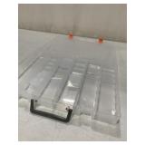 PLASTIC STORAGE BOX WITH DIVIDERS 14 x10IN