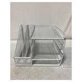 METAL DESK ORGANIZER RACK, (W) 14.75 X (D) 12 X