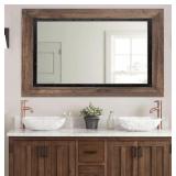 YOSHOOT, RUSTIC WOODEN FRAMED WALL MIRROR, 32 X