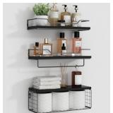 TACHWD SET OF 3 WALL MOUNTED FLOATING SHELVES