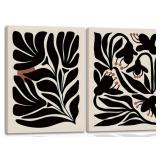 YFVRPT ABSTRACT FLOWERS WALL ART DECOR(2 PCS)