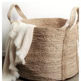 GOOBLOO 20X16IN HANDMADE WOOVEN STORAGE BASKET