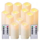 ENPORNK WATERPROOF FLAMELESS CANDLES WITH REMOTES