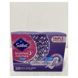 SABA, TRIPLE PROTECTION EXTRA LONG PADS, 20 PC