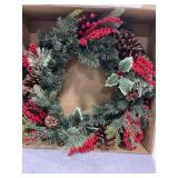 CHRIS XIAO CHRISTMAS WREATH 16IN ROUND