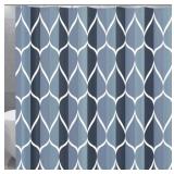 YICORGARD BLUE GEOMETRIC SHOWER CURTAIN(72X72IN)