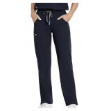 COMENII SCRUB PANTS FOR WOMEN, MID RISE STRAIGHT