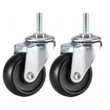 SET OF 2 SWIVEL WHEEL REPLACEMENTS (BLACK AND