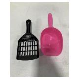 SET OF 2 CAT LITTER SCOOP/REGULAR SCOOP (BLACK