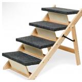 MEWANG WOODEN DOG STAIRS/STEPS - FOLDABLE 4