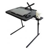 FOLDING TV TREY STAND 29 x22IN BLACK