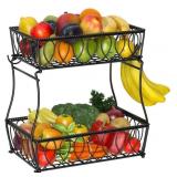 2-TIER COUNTERTOP FRUIT BASKET BOWL VEGETABLE