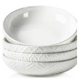 SUREASY 30OZ CERAMIC WHITE BOWLS (SET OF 4)