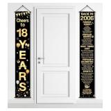 BIRTHDAY DOOR BANNER DECORATIONS - 21 YEAR OLD