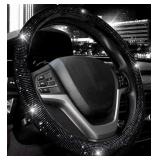 VALLEYCOMFY STEERING WHEEL COVER(15.5-16IN) BLACK