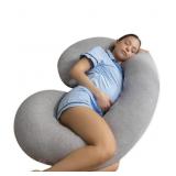 GREY PREGNANCY PILLOW 57X30IN