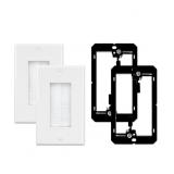 IWILLINK (2 PACK) BRUSH WALL PLATE WITH LOW